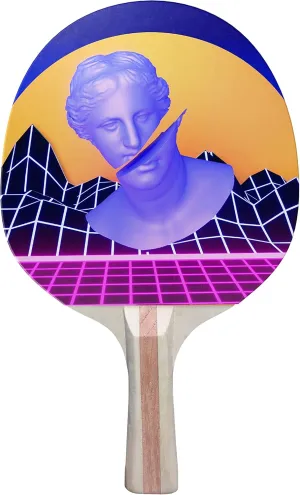 Venus Vaporwave Colorful Design Ping Pong Paddle, Premium 5 Ply Table Tennis Racket (Black on Back)