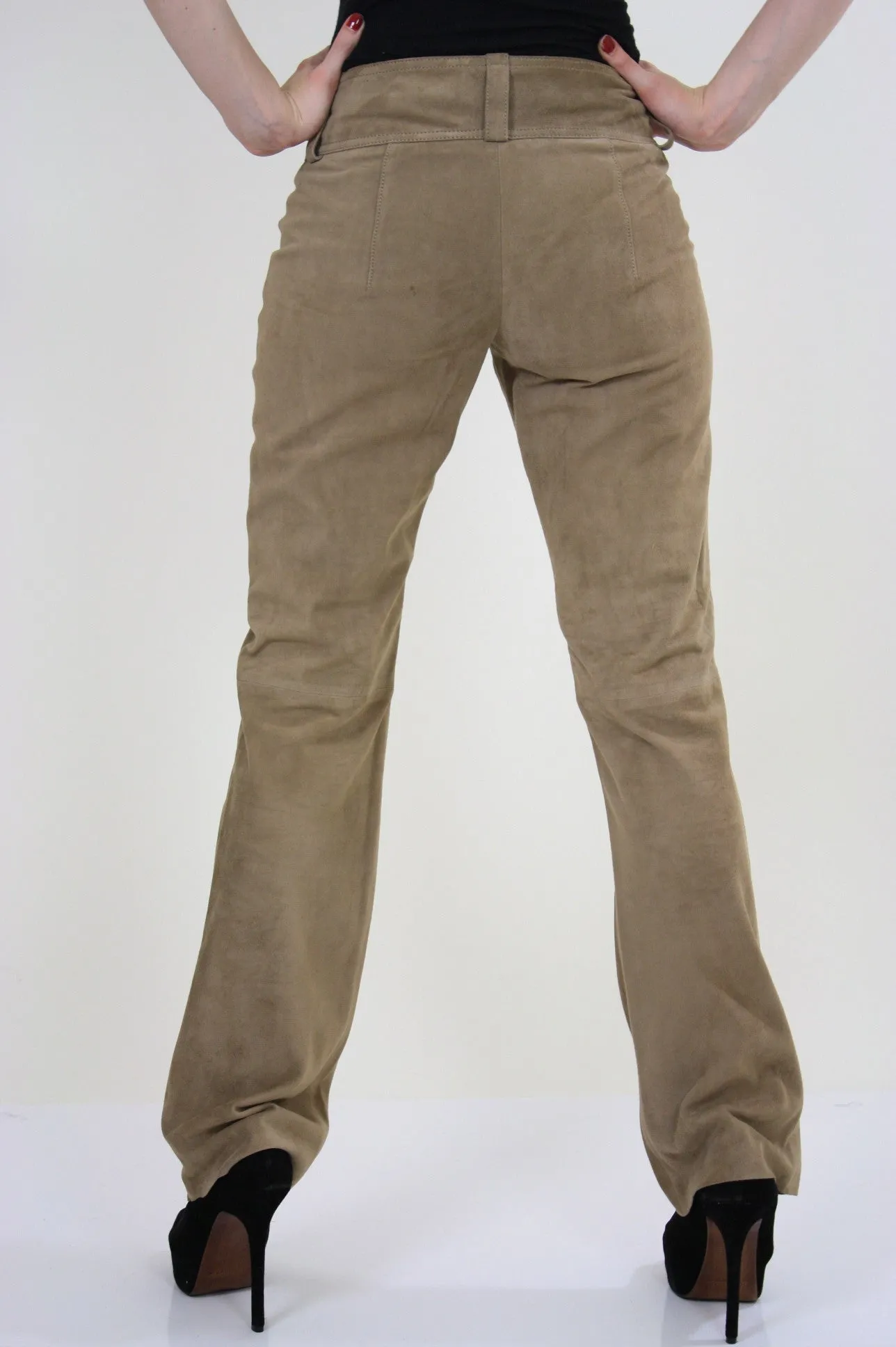 Vintage 90s Hilfiger Designer Suede Leather Pants