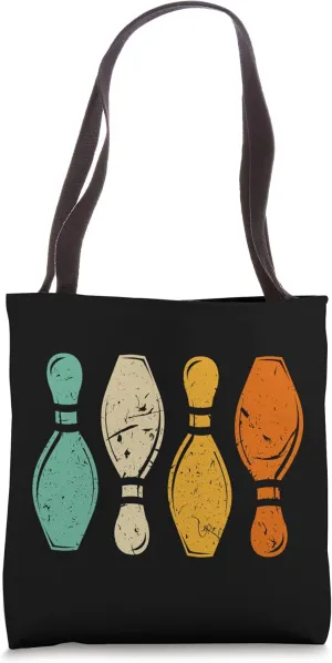 Vintage Bowling Pins Retro Bowler Tote Bag