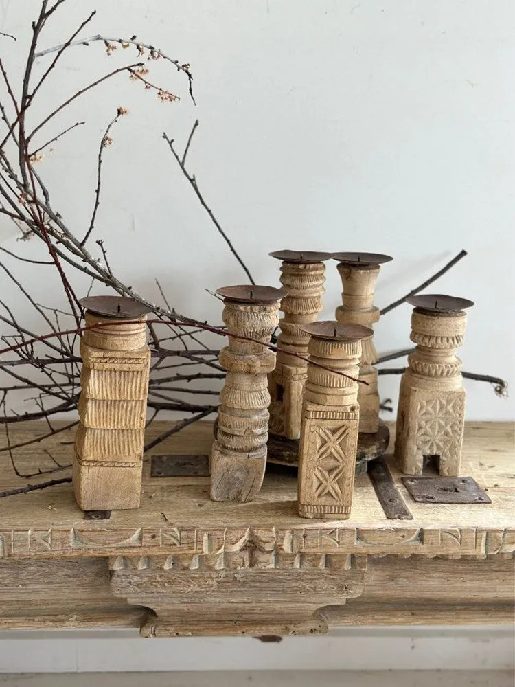 Vintage Indian Candle Stand - 11