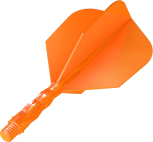 Viper Diamond Core Dart Flights - Moulded Flights & Shaft - Standard - Neon Orange