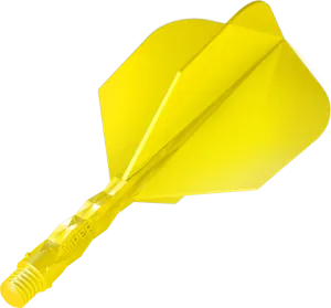 Viper Diamond Core Dart Flights - Moulded Flights & Shaft - Standard - Neon Yellow