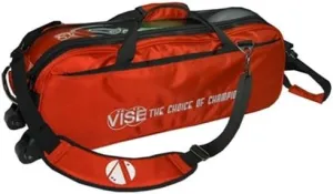 Vise Clear Top 3 Ball Roller Bowling Bag- Red/Black ()