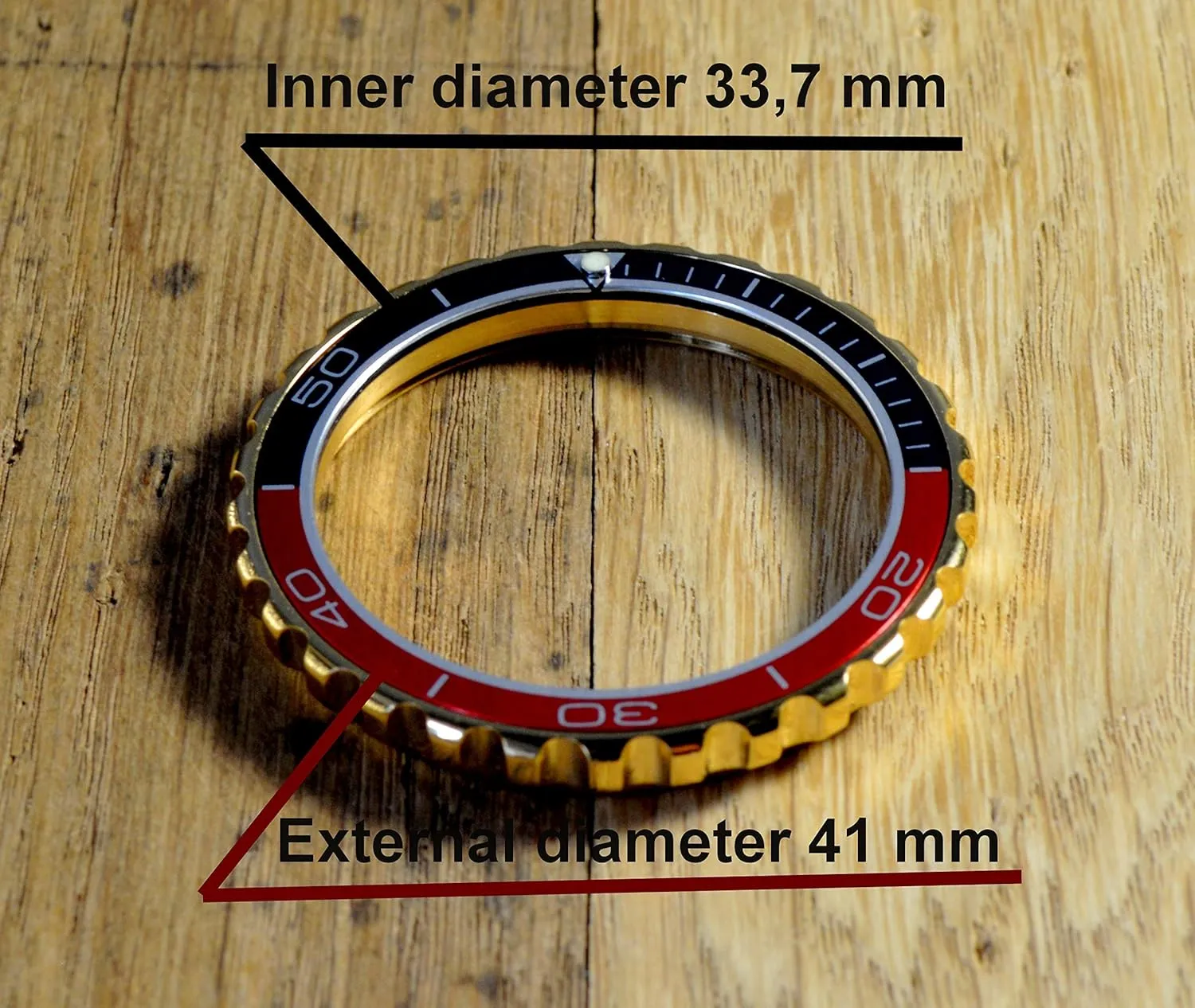 Vostok Gold Bezel for Amphibia & Komandirskie Stainless Steel Replacement Bezel Amphibia   Aluminium Insert