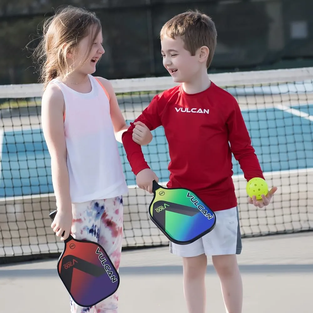 Vulcan | V300 Youth Pickleball Paddle | Polypropylene Core - Fiberglass Surface | USAP Approved | Multiple Colors
