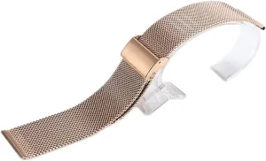 watch strap universal single buckle with 16mm 18mm 20mm 22mm silver stainless steel replacement bracelet