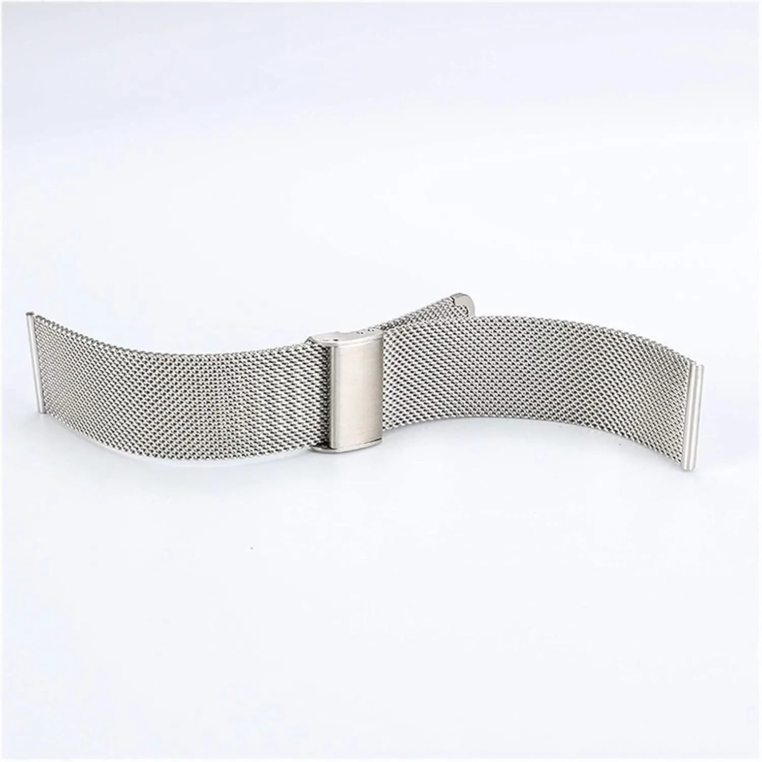 watch strap universal single buckle with 16mm 18mm 20mm 22mm silver stainless steel replacement bracelet