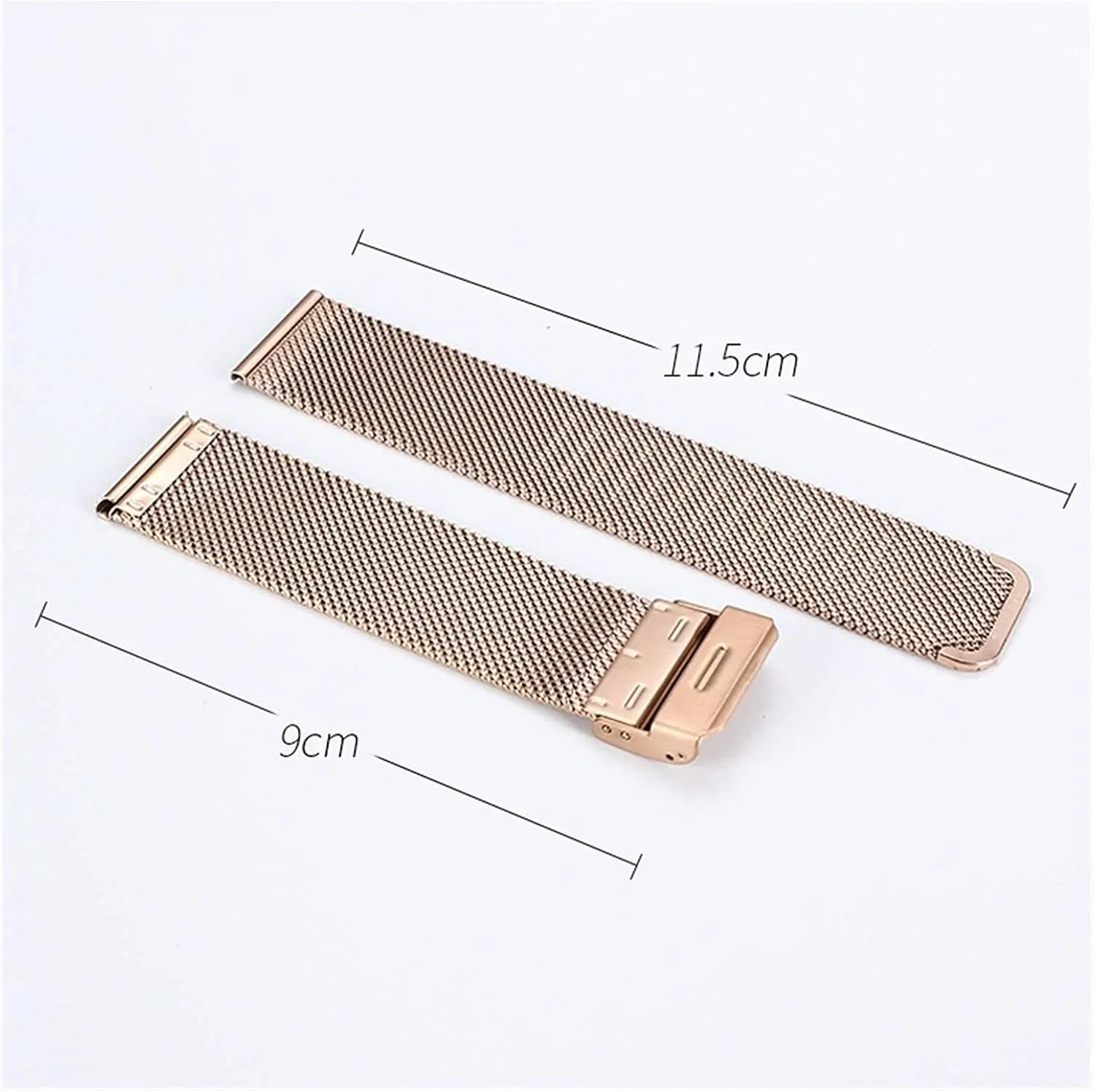 watch strap universal single buckle with 16mm 18mm 20mm 22mm silver stainless steel replacement bracelet