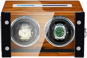 Watch Winder Box for Automatic Watch LCD Touch Screen Wooden Piano Paint Exterior Quiet Motor Built-in Led Light Accessories,