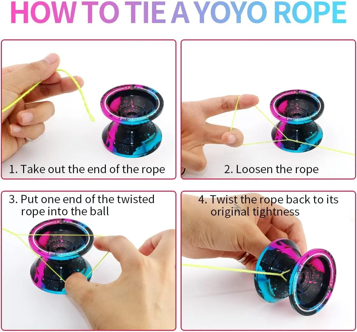 WATIEOBOO yoyo M18 Professional Metal Trick Yoyo Responsive & Unresponsive yoyos for Kids 8-12 and Adults yoyo, with Bearing Kit, 10 Strings, Case & Gloves 6061 Aluminum Alloy yo-yo