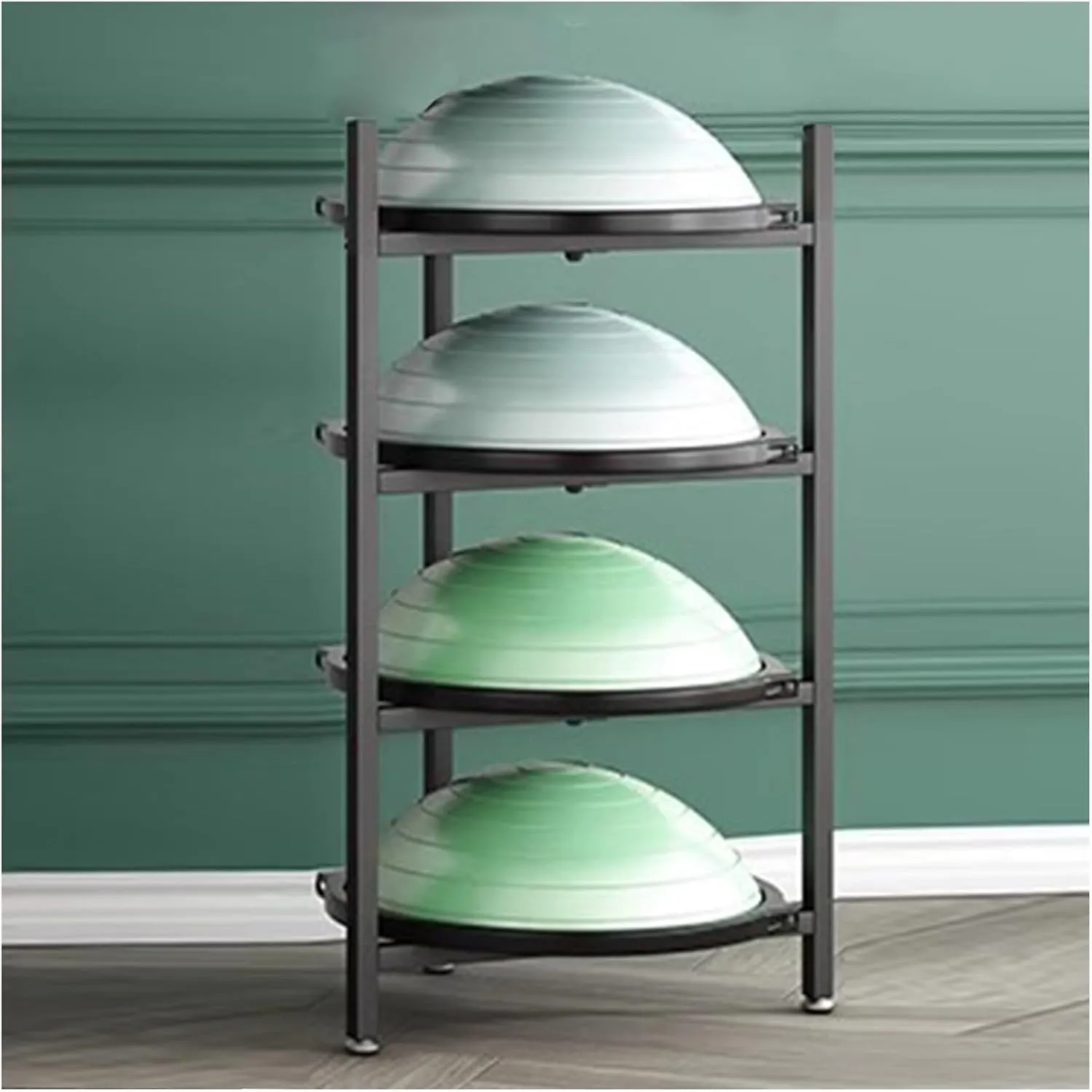 WDJBPSH 4/5 - Tier Exercise Ball Storage Rack, Upright Commercia Yoga Balls Organizer for Bosu Slam Bowling Medicine Balls, Home Gym/Yoga Studios/Office/Fitness Club/Space Saving