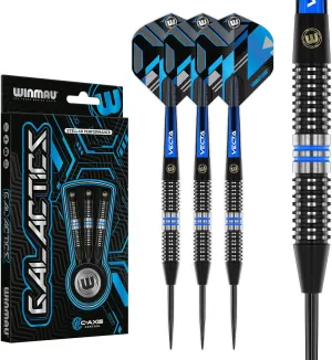Winmau Darts Galactics 90% Professional Tungsten Darts Set with Dart Flights and Dart Shafts (Stems) - Available Weights 18g Soft Tip 24g and 26g Steel Tip