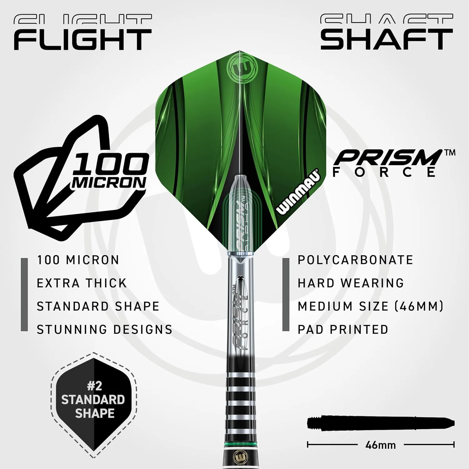 Winmau Darts - Sniper Black Professional 90% Tungsten Darts Set with Dart Flights and Dart Stems (Shafts) - Available in Soft Tip 18g and Steel Tip 23g & 24g