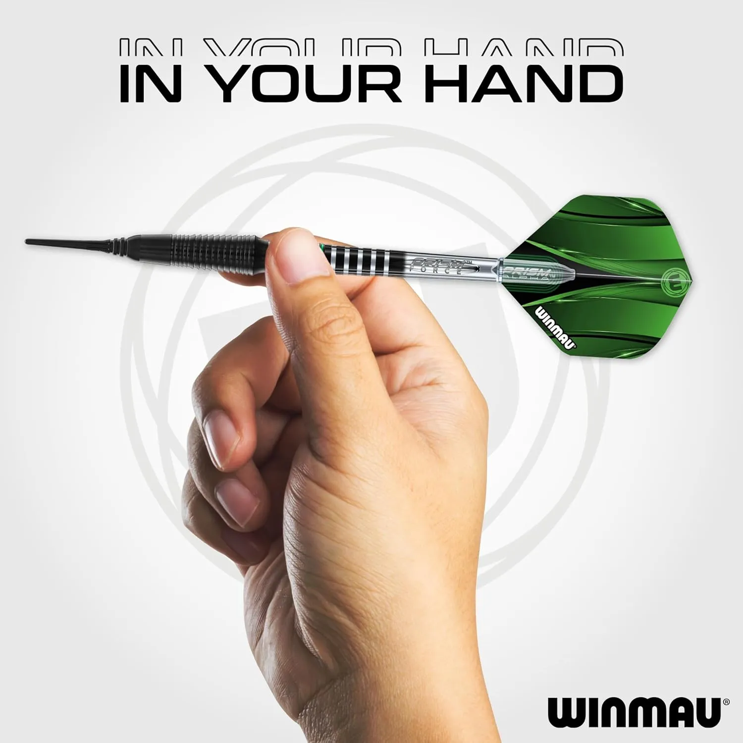 Winmau Darts - Sniper Black Professional 90% Tungsten Darts Set with Dart Flights and Dart Stems (Shafts) - Available in Soft Tip 18g and Steel Tip 23g & 24g