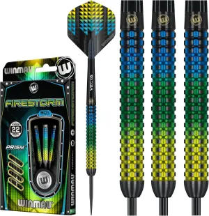 Winmau Firestorm Professional 90% Tungsten Darts Set with Flights and Stems (Shafts) Steel Tip & Soft Tip