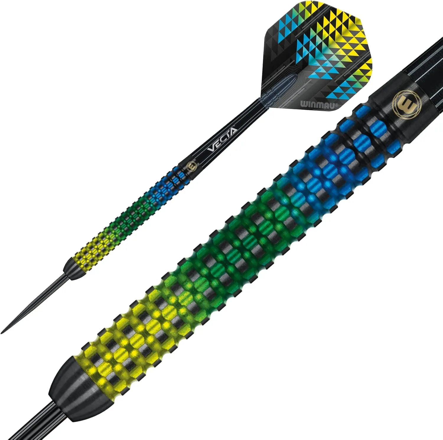 Winmau Firestorm Professional 90% Tungsten Darts Set with Flights and Stems (Shafts) Steel Tip & Soft Tip