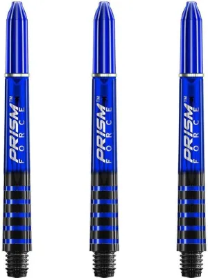 Winmau Prism Force Dart Shafts, Force Grip Zone Stems, Medium 48mm, Blue (3 Sets)
