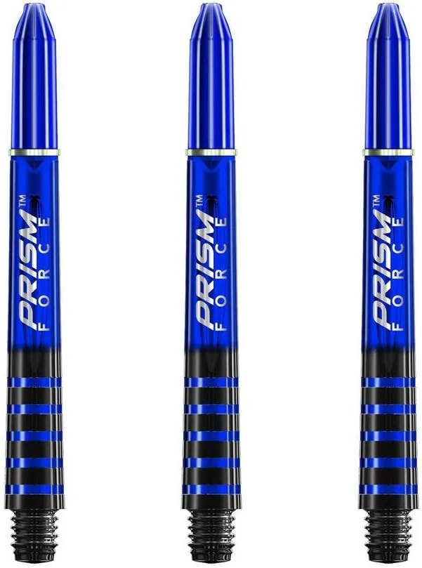 Winmau Prism Force Dart Shafts, Force Grip Zone Stems, Medium 48mm, Blue (3 Sets)