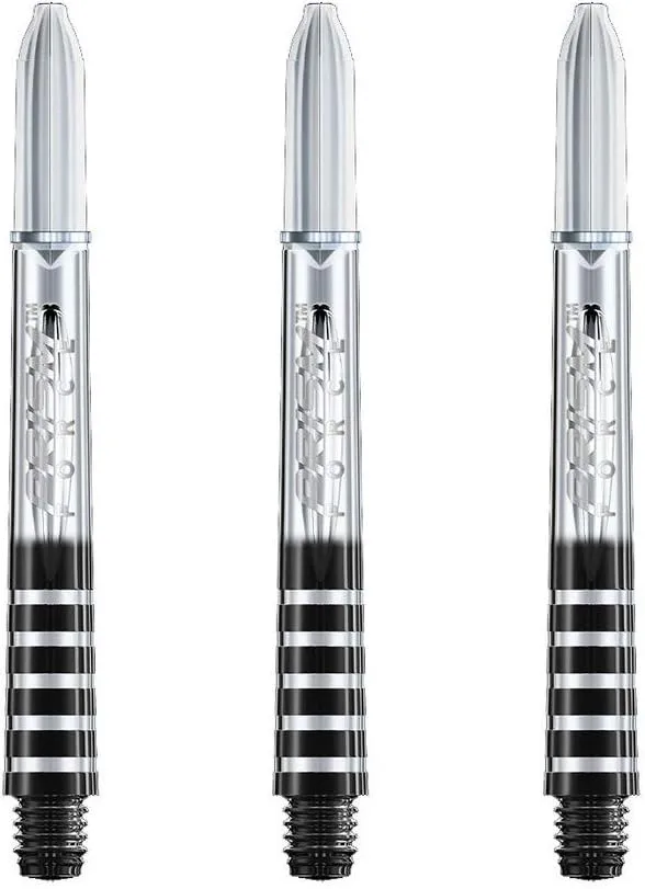 Winmau Prism Force Dart Shafts, Force Grip Zone Stems, Short 36mm, Clear (3 Sets)