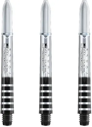 Winmau Prism Force Dart Shafts, Force Grip Zone Stems, Short 36mm, Clear (3 Sets)