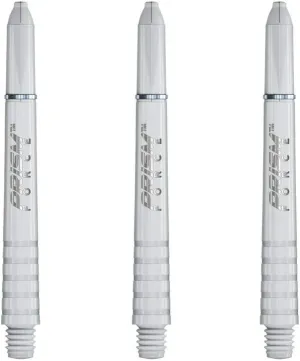 Winmau Prism Force Dart Shafts, Force Grip Zone Stems, Short 36mm, White (3 Sets)
