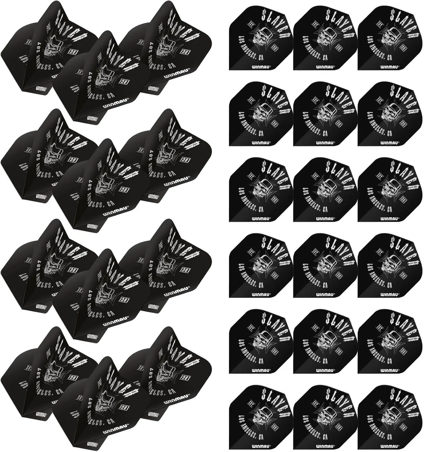 Winmau Rock Legends Slayer LA Dart Flights - 10 Sets per Pack (30 Dart Flights in Total)
