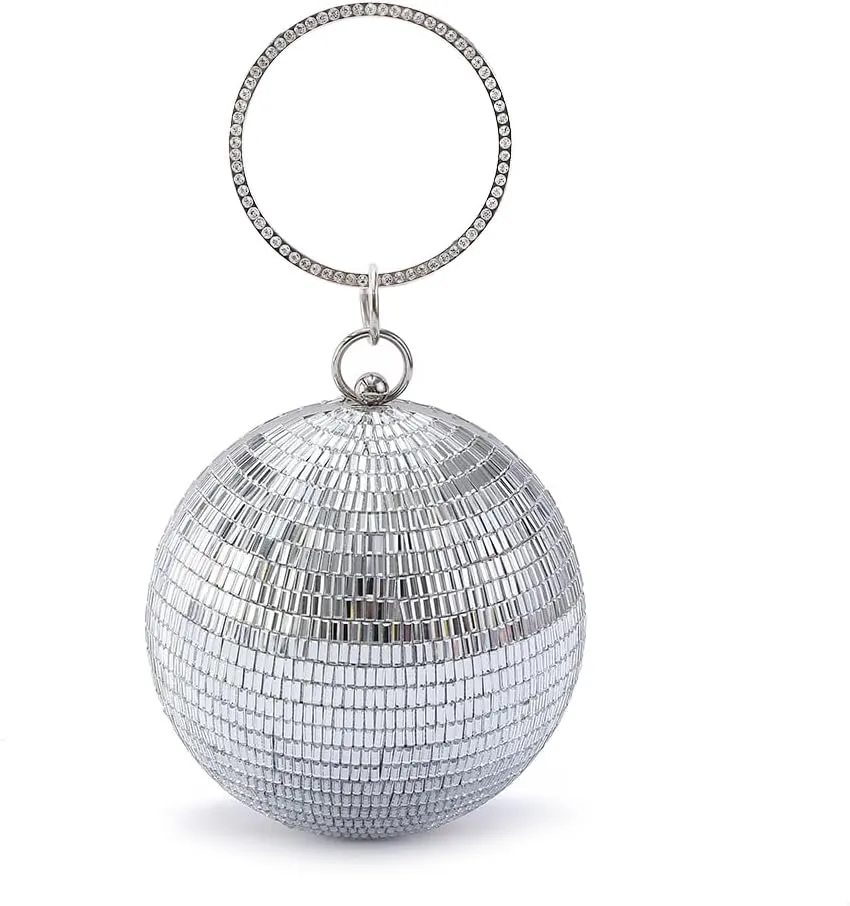 Women Disco Crossbody Bag Shiny Wedding Evening Clutch Rhinestone Purses