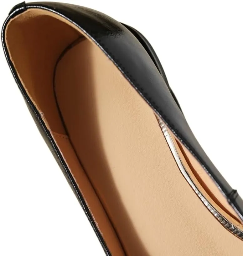 Women's Pointed Toe Genuine Leather Low Heels Handmade Pumps Shoes