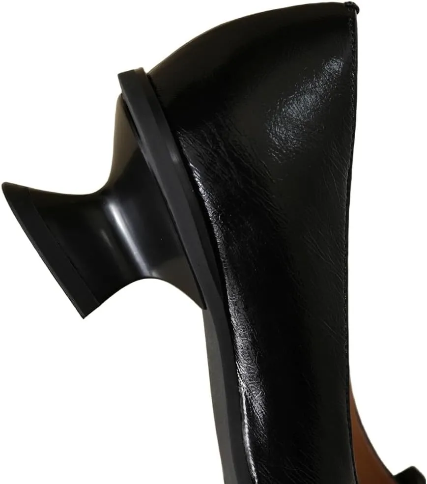 Women's Pointed Toe Genuine Leather Low Heels Handmade Pumps Shoes