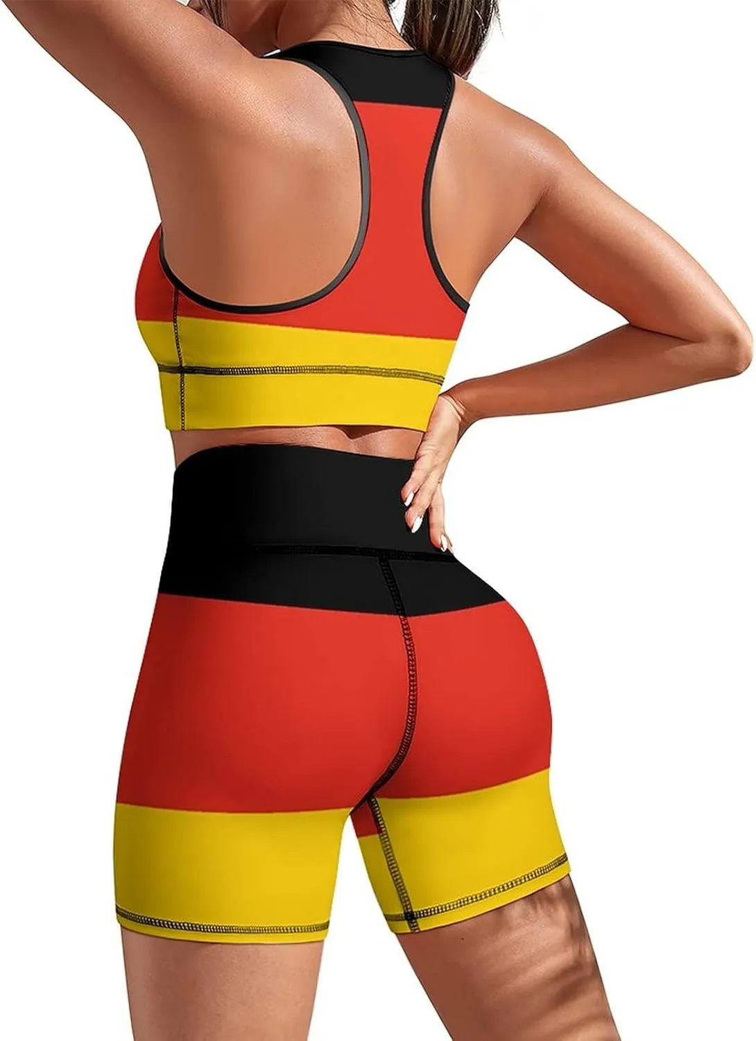 Women's Yoga Outfit, 2 Piece Set Workout Athletic Shorts Leggings And Sports Bra Set Seamless Gym Clothes