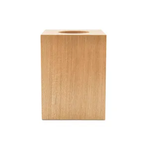 Wood Cube Candle Holder for Tea Lights