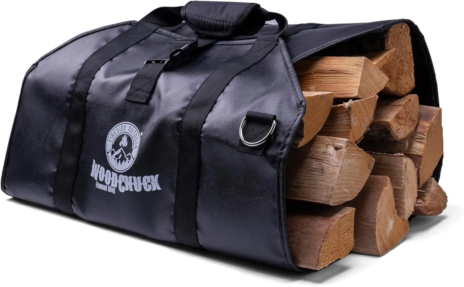 Woodchuck Vinyl Firewood Sling - Firewood Carrier, Log Carrier for Firewood, Fire Wood Carrier Tote, Wood Carrier for Firewood Bag, Wood Carrying Bag, Firewood Carry Bag, Log Tote