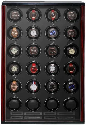 Wooden Automatic Watch Winder Built-in LED Illumination LCD Display Screen Adjustable Watch Pillows for Man Women Watches Watch Winder Display Watch Box Watch Storage Gift