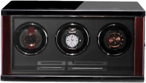 Wooden Automatic Watch Winder Built-in LED Illumination LCD Display Screen Adjustable Watch Pillows for Man Women Watches Watch Winder Watch Box Case Watch Storage Display Gift