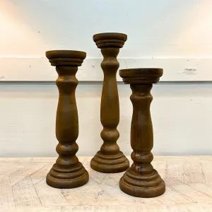 Wooden Candle Holders (Each Sold Separatley)