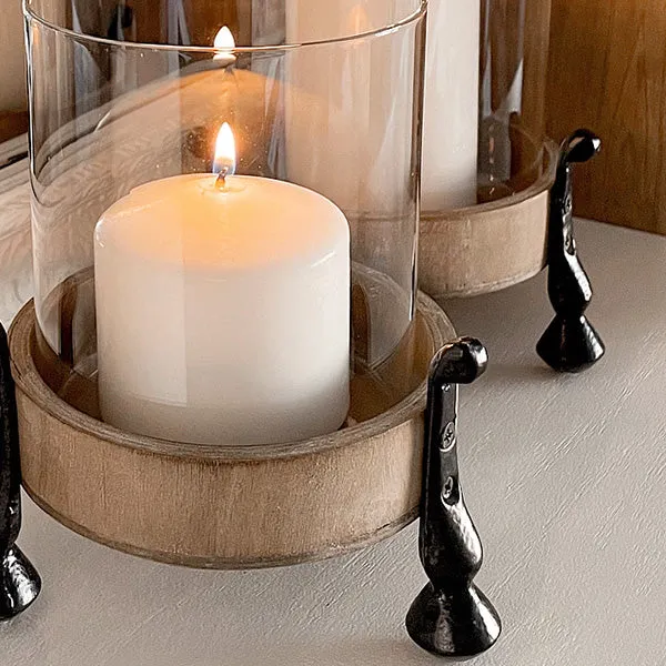 Wooden Candle Risers, Set of 2