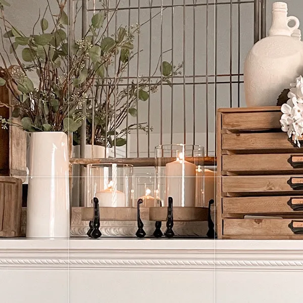 Wooden Candle Risers, Set of 2