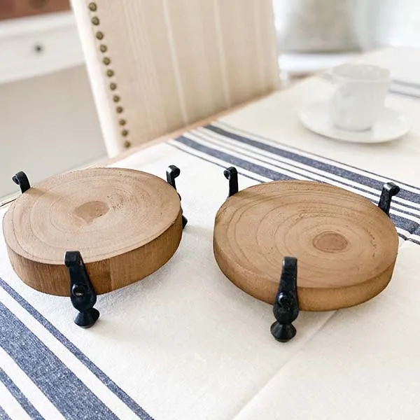 Wooden Candle Risers, Set of 2