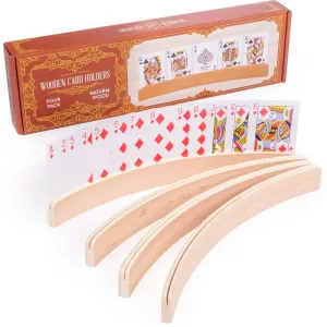 Wooden Card Holders, 4-pack