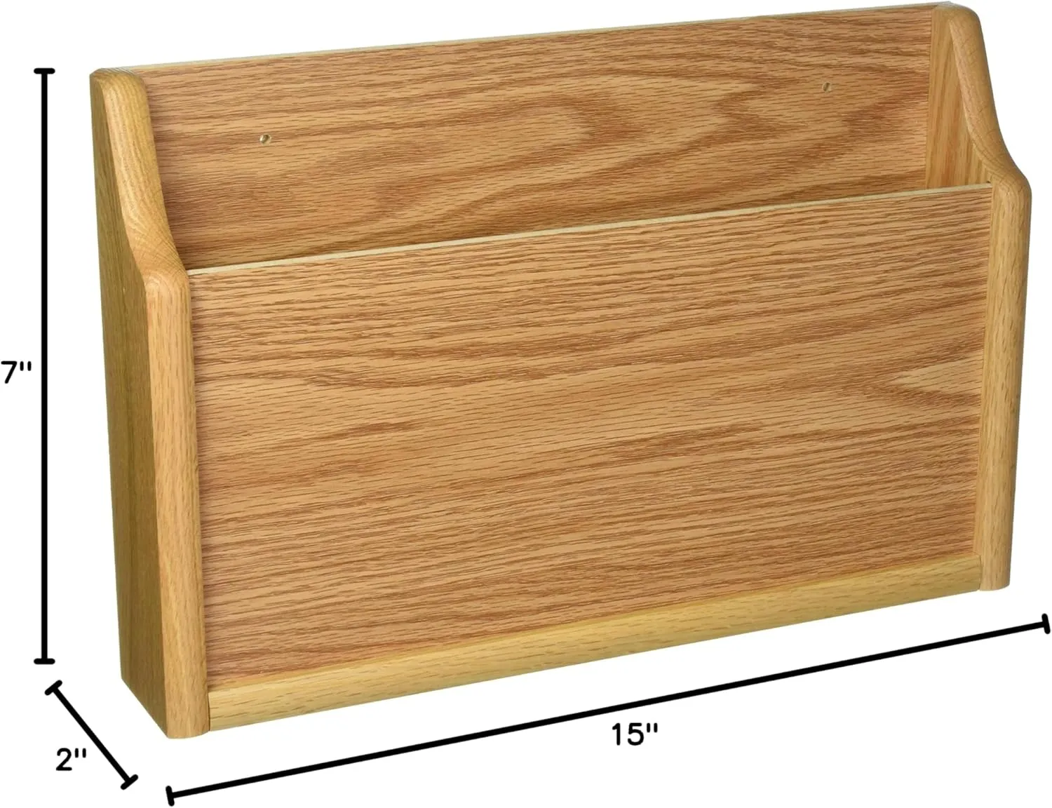 Wooden Mallet Square Bottom File Holder, Legal Size, Light Oak