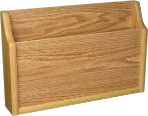 Wooden Mallet Square Bottom File Holder, Legal Size, Light Oak