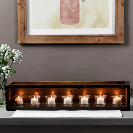 Wooden Votive Candle Holder