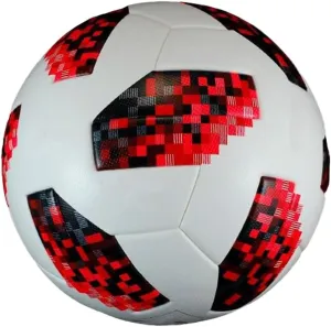 World Cup 2018 Russia Match Ball Replica Soccer Ball Size 5 Official Famous White & Red Final Match Football for Collectors and Soccer Fans OII-026