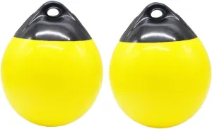 X-Haibei Pair of Boat Fenders Ball Round Anchor Buoy, Dock Bumper Ball Inflatable Vinyl Shield Protection Marine Mooring Buoys