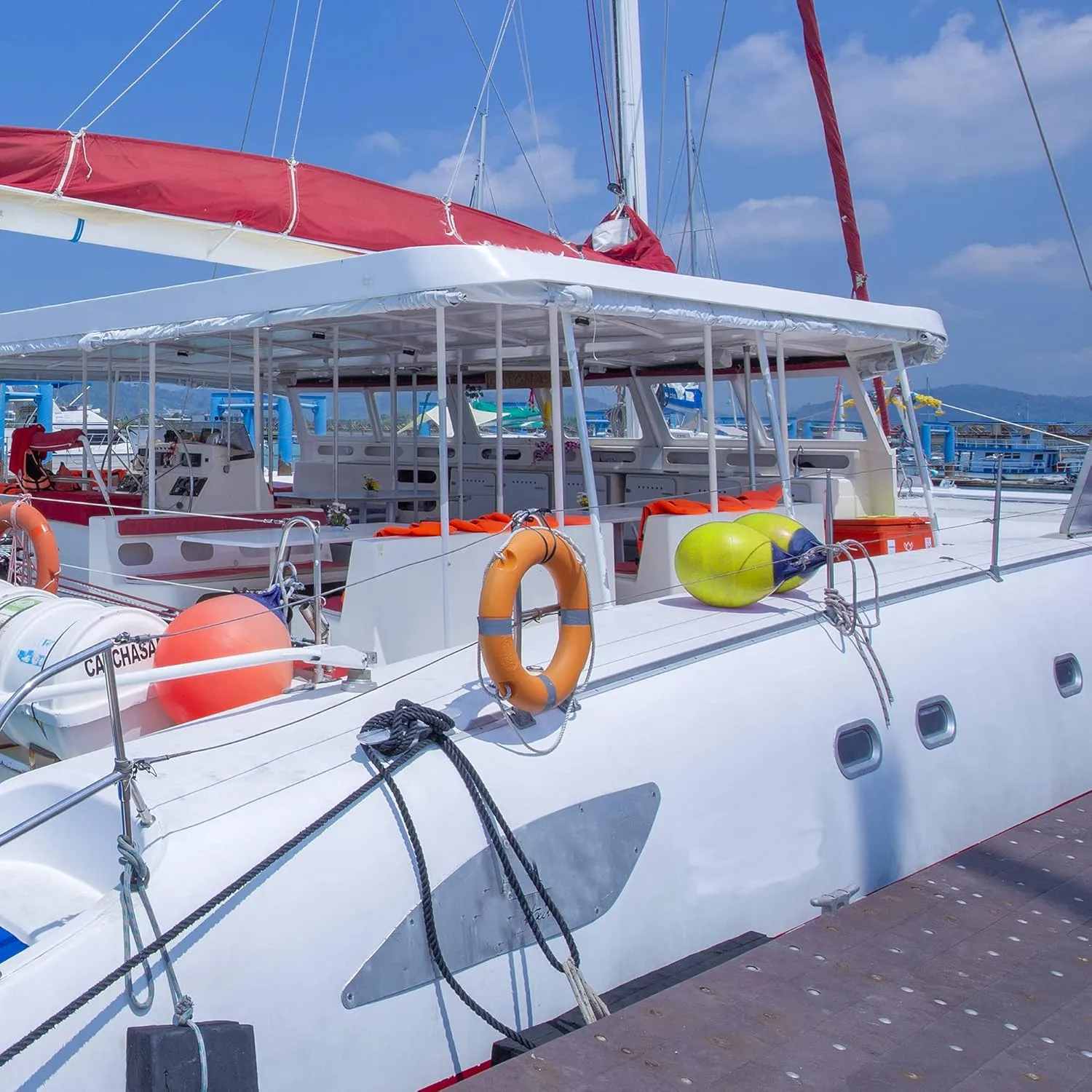 X-Haibei Pair of Boat Fenders Ball Round Anchor Buoy, Dock Bumper Ball Inflatable Vinyl Shield Protection Marine Mooring Buoys