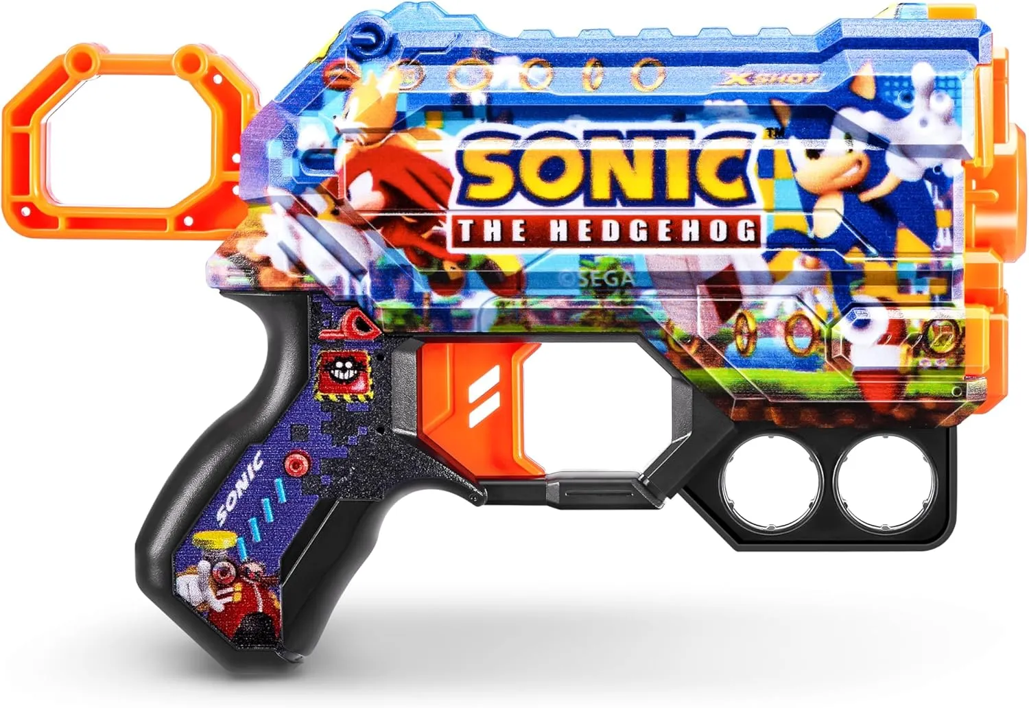 X-Shot Skins Menace - Sonic Mega (2 Pack   16 Darts) by ZURU, Easy Reload, Air Pocket Dart Technology, Toy Foam Dart Blaster for Kids, Teens, Adults, Frustration Free Packaging