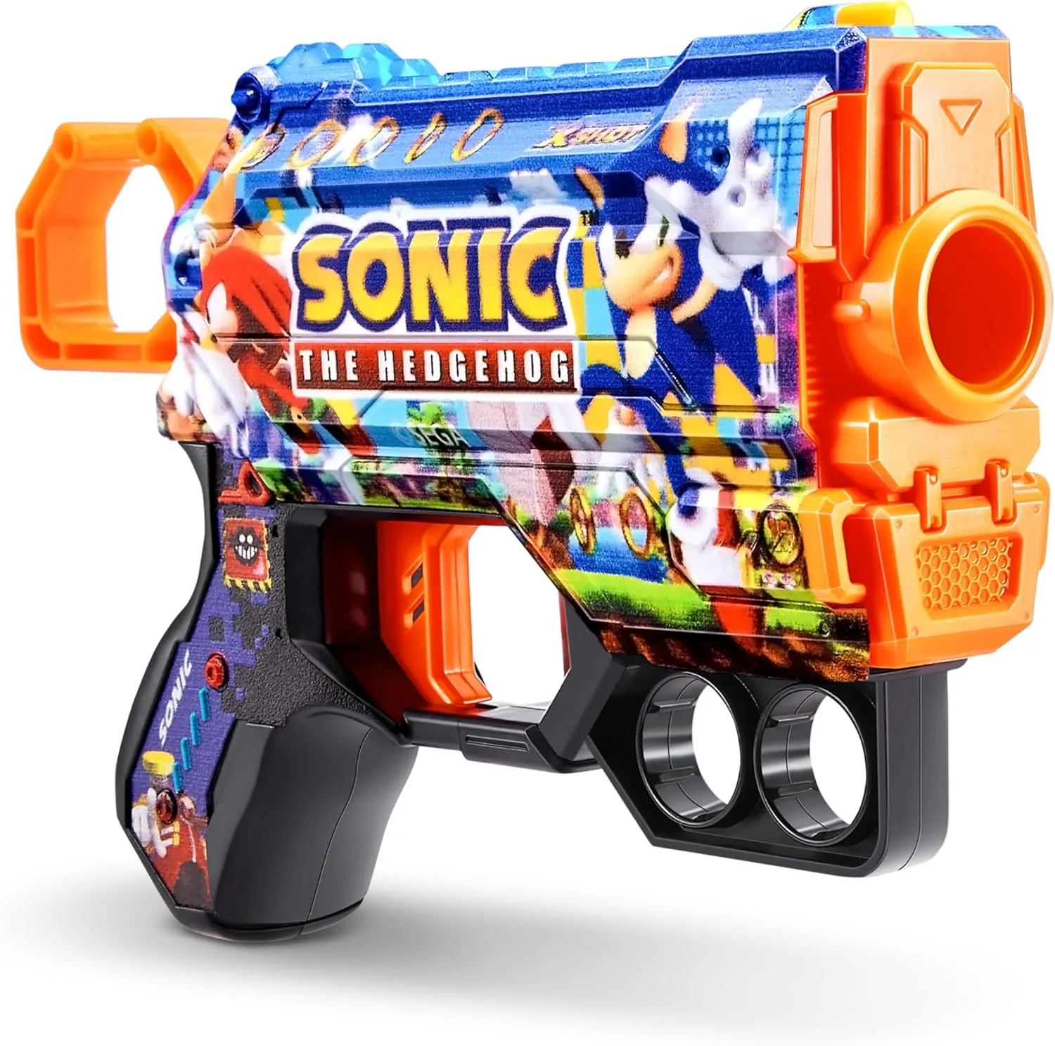 X-Shot Skins Menace - Sonic Mega (2 Pack   16 Darts) by ZURU, Easy Reload, Air Pocket Dart Technology, Toy Foam Dart Blaster for Kids, Teens, Adults, Frustration Free Packaging