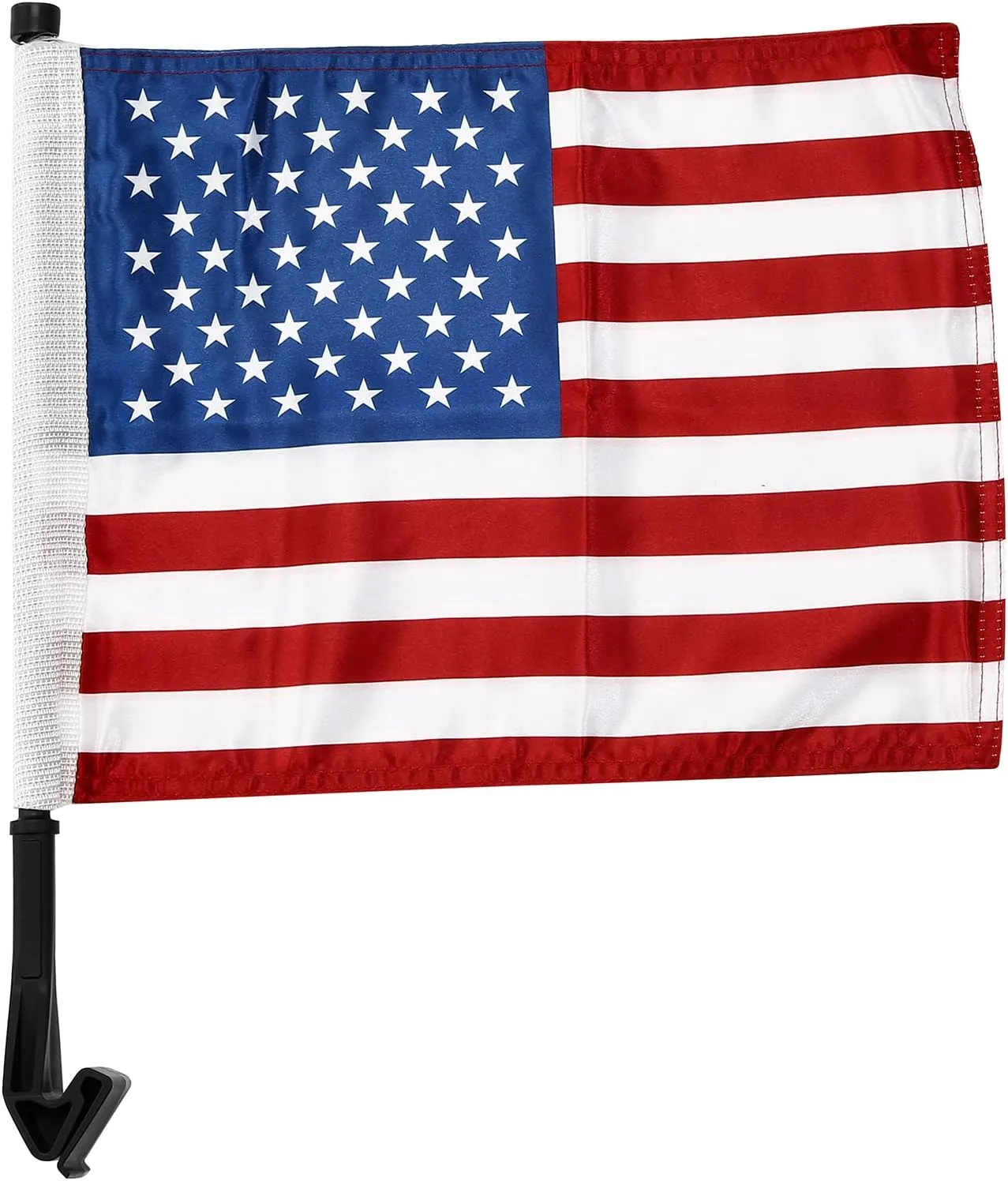 XFMT USA American Flag Pole Mount Clamp On Tour Pack Trunk Saddlebags for Harley Touring Road King Street Glide Road Glide Electra Glide
