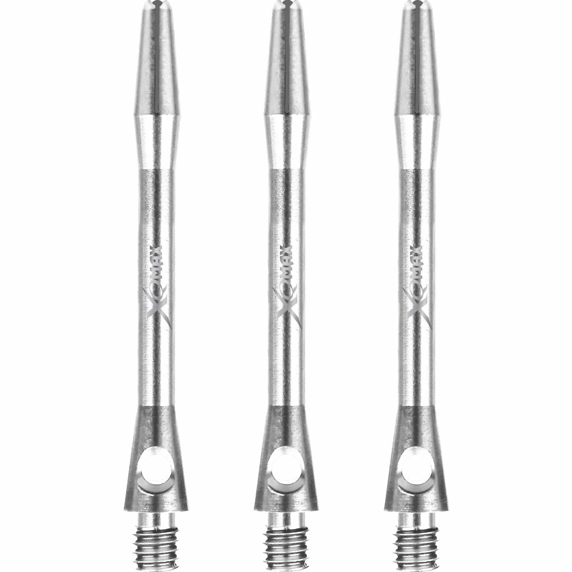 XQMax Aluminium Dart Shafts - Metal Dart Stems - Silver