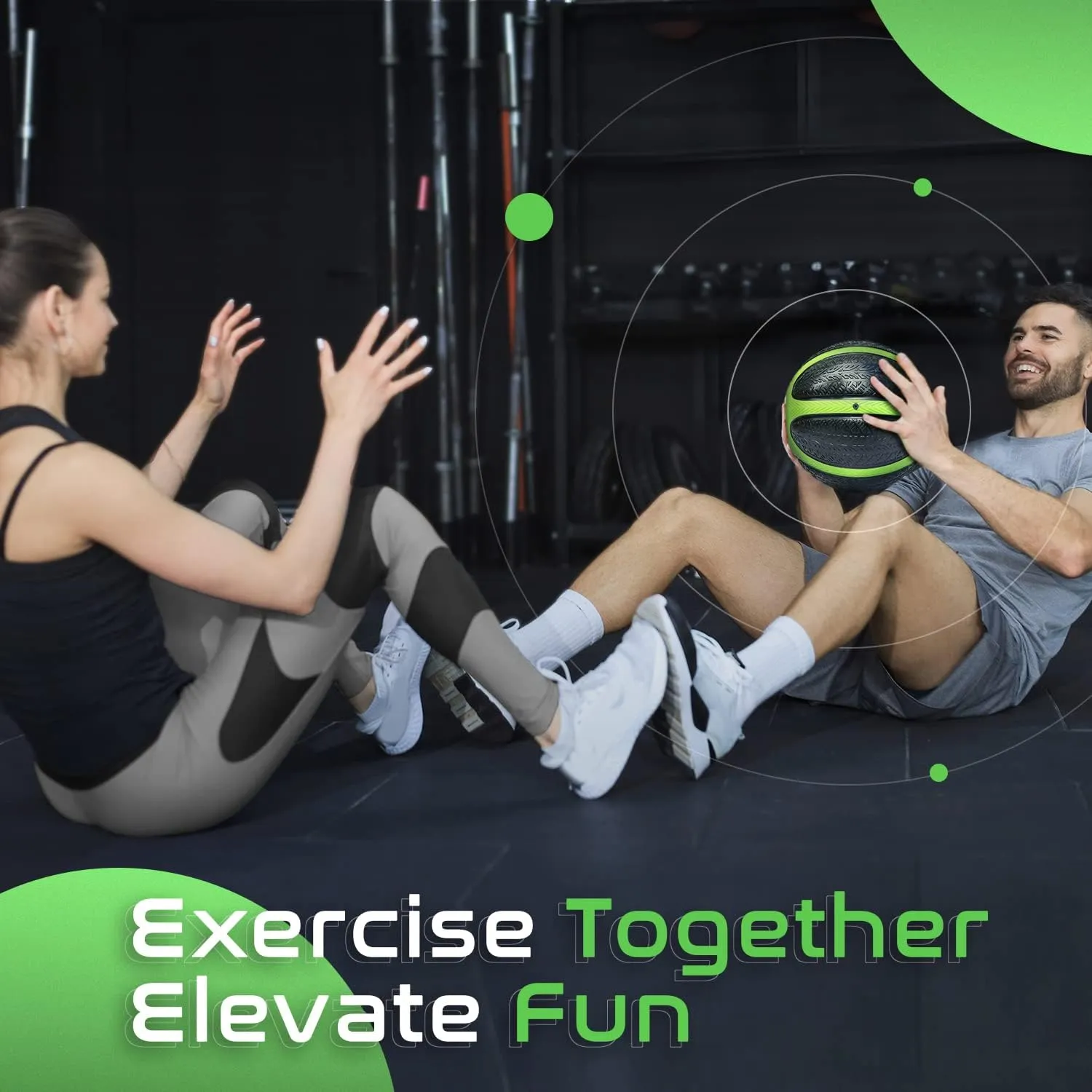 Yes4All Medicine Ball with Dual Texture Grip, Weighted Medicine Ball for Workouts Exercise Balance Training, Core Strength, Balance and Coordination Exercise, Non-Slip Rubber Shell with 6/8/10/12LBS